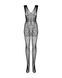 Бодистокинг Obsessive Bodystocking F234 S/M/L, абстрактный рисунок, глубокое декольте