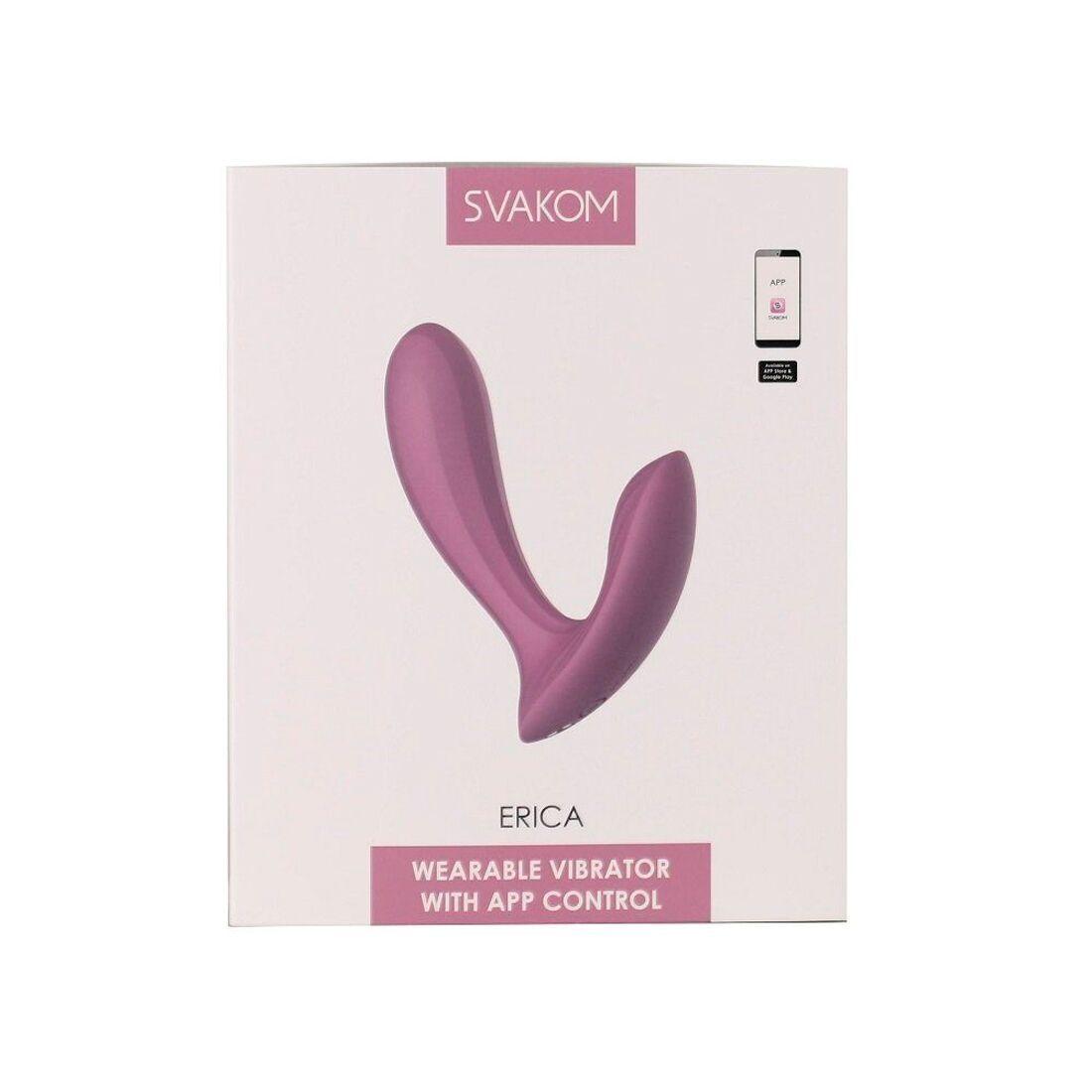 Смарт-вибратор в трусики Svakom Erica Romantic Rose, очень гибкий, 2 мотора