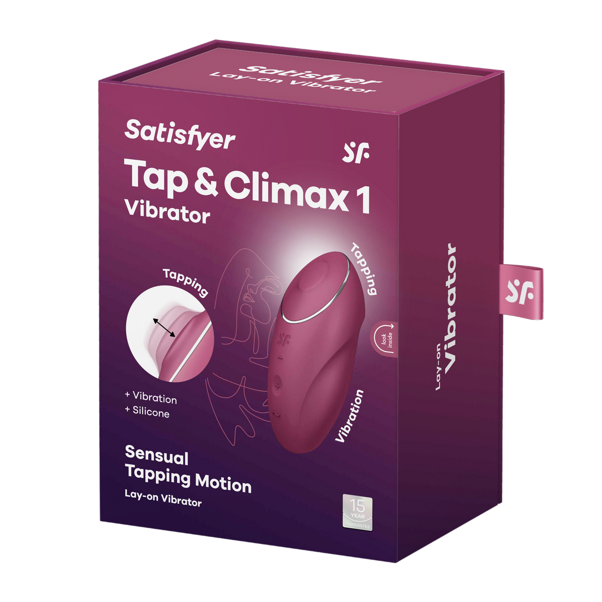 Вібростимулятор-пульсатор Satisfyer Tap & Climax 1 Red, ефект постукування пальцем, 2 мотори