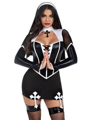 Костюм черниці Leg Avenue Holy Hottie Dress, XS