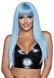 Довга блакитна перука Leg Avenue Long straight bang wig Blue, гладенька, 61 см