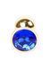 Анальна пробка Jewellery Gold Plug Dark Blue, 2,7 см