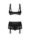 Комплект Obsessive Lecille 3-pcs crotchless set  , S/M