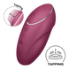 Вібростимулятор-пульсатор Satisfyer Tap & Climax 1 Red, ефект постукування пальцем, 2 мотори
