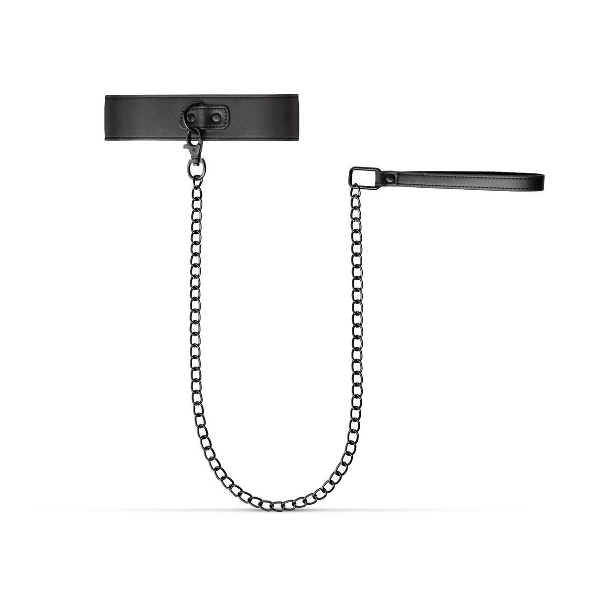 Ошейник с поводком Bedroom Fantasies: Faux Leather Collar & Chain