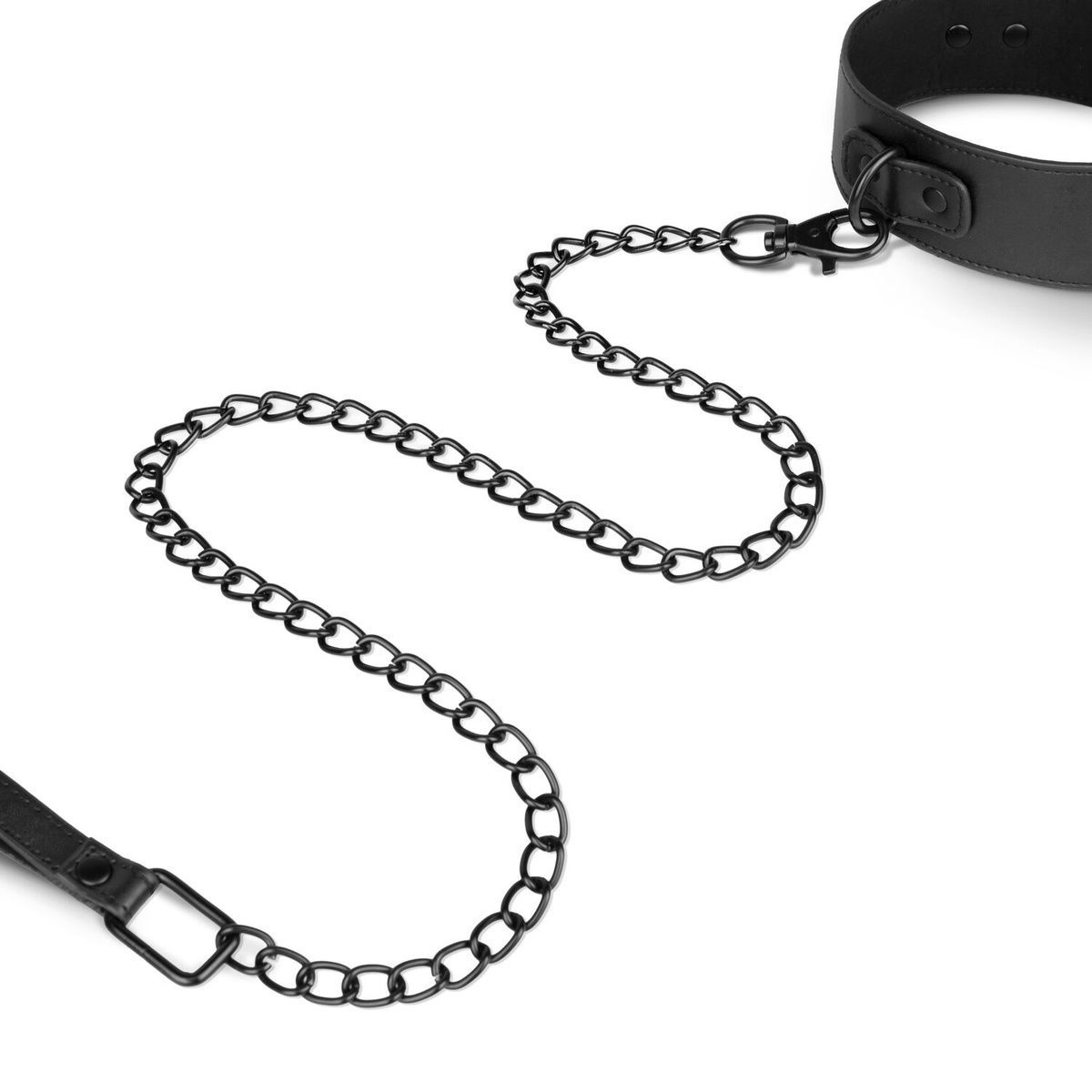 Ошейник с поводком Bedroom Fantasies: Faux Leather Collar & Chain