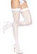Чулки-сетка со швом сзади Leg Avenue Butterfly back seam thigh highs One size White