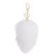 Металева анальна пробка Кролячий хвост LOCKINK SEVANDA White Bunny-Tail Anal Pear-shape Plug, S