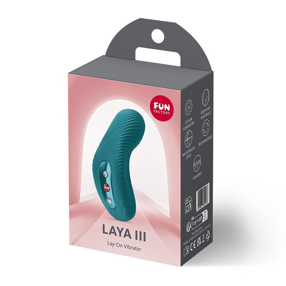 Накладной вибратор Fun Factory LAYA III Bottle Green, эффект постукивания пальцем