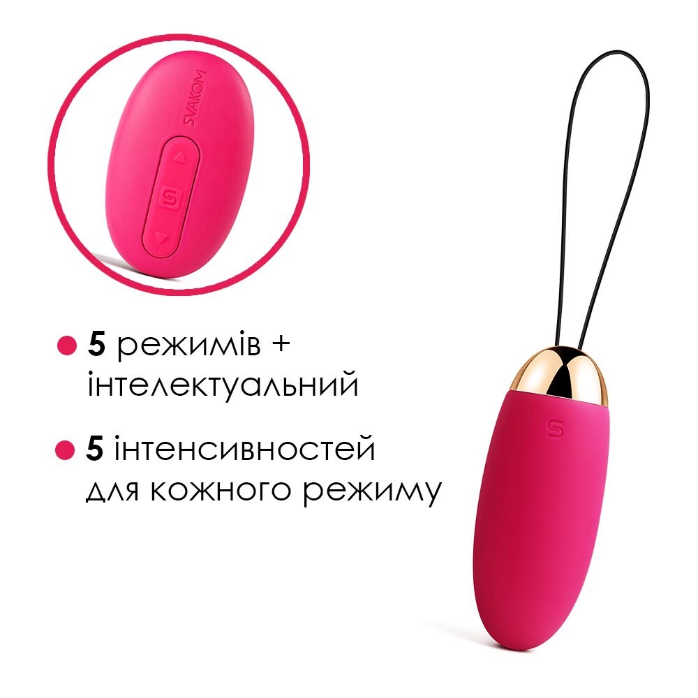 Виброяйцо с пультом управления Svakom Elva Plum Red