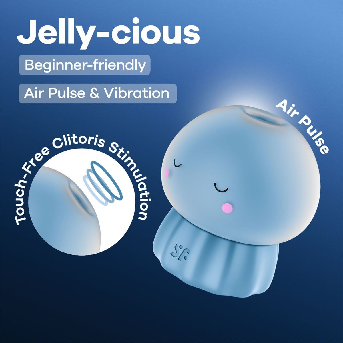 Вакуумный клиторальный стимулятор Satisfyer Cuties Jelly-cious Blue