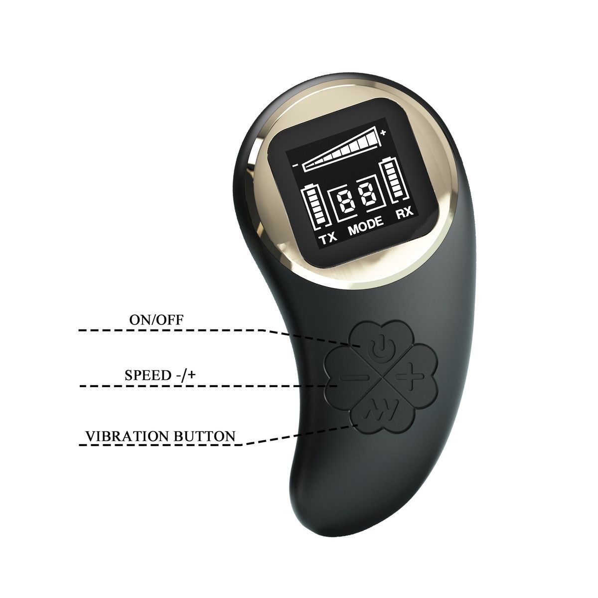 Вібратор для пари Pretty Love Nathan Stimulator Black