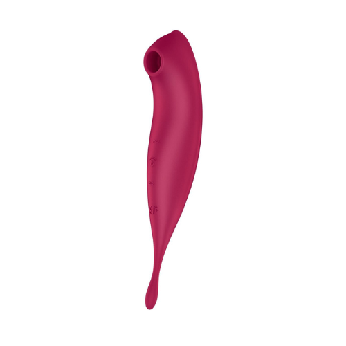 Смарт-вибратор для клитора с вакуумной стимуляцией Satisfyer Twirling Pro+ dark red