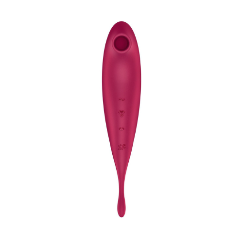 Смарт-вибратор для клитора с вакуумной стимуляцией Satisfyer Twirling Pro+ dark red