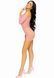 Платье-сетка с сердечками Leg Avenue Heart net mini dress Pink, завязки, открытые плечи, one size
