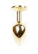 Анальная пробка Jewellery Gold Plug Clear, 2,7 см
