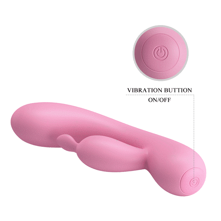 Мінівібратор-кролик Pretty Love Hugo Vibrator Pink