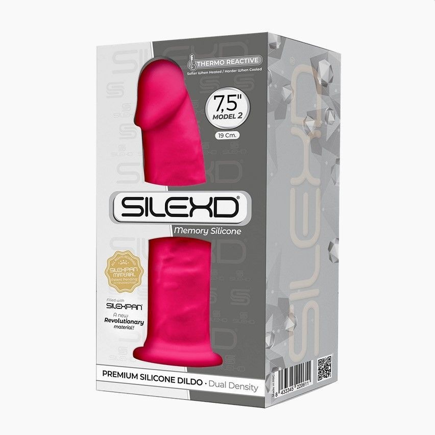 Фаллоимитатор SilexD Henry Pink, двухслойный, силикон+Silexpan, d 4,8см