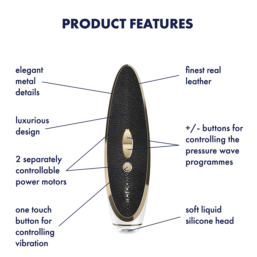 Люксовий вакуумний стимулятор Luxury Haute Couture Black Satisfyer