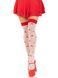 Панчохи Leg Avenue Polka Dot Mushroom Thigh Highs, One Size, біло-червоні, на резинці, малюнок &mdash; гриби