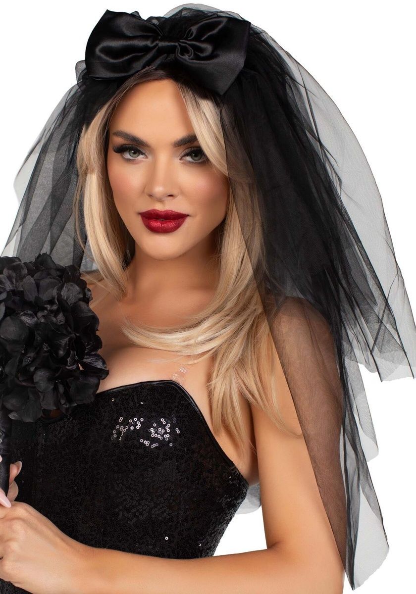 Фата невесты Leg Avenue Tiered bridal veil O/S Black, One size