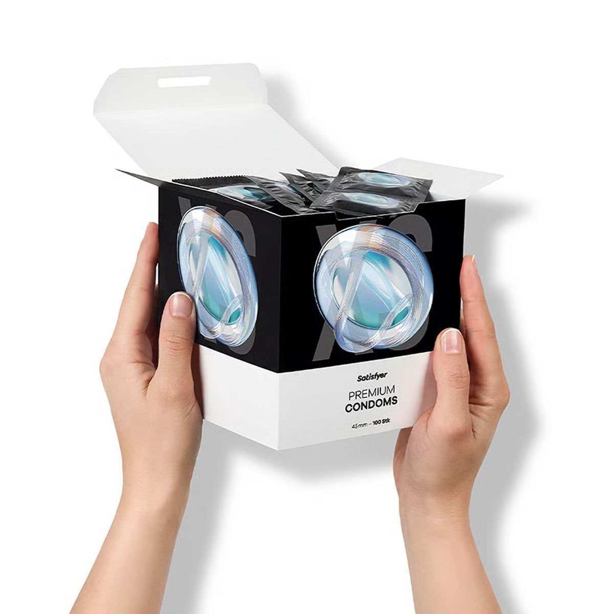 Набор презервативов Satisfyer Premium Condoms XXL - 64 мм, 100 шт