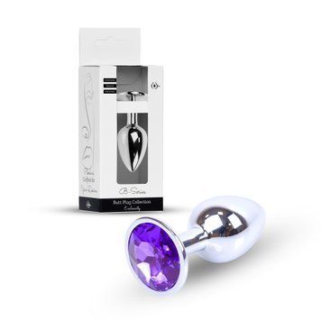 Анальная пробка Jewellery Silver Plug Purple d 2,7 см