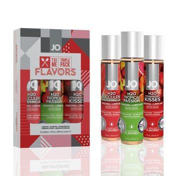 Набор JO Tri-Me Triple Pack &mdash; Flavors (3&times;30 мл) три разных вкуса оральных смазок