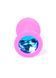 Анальная пробка Jewellery Silicone Pink Plug M Light Blue