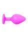 Анальная пробка Jewellery Silicone Pink Plug M Light Blue