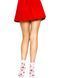 Шкарпетки жіночі з полуничним принтом Leg Avenue Strawberry ruffle top anklets One size, мереживні м