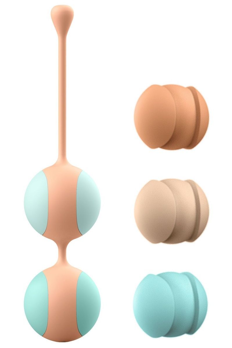 Набір вагінальних кульок Liebe Kewos Peach/Mint (5 шт., 15&ndash;55 г)