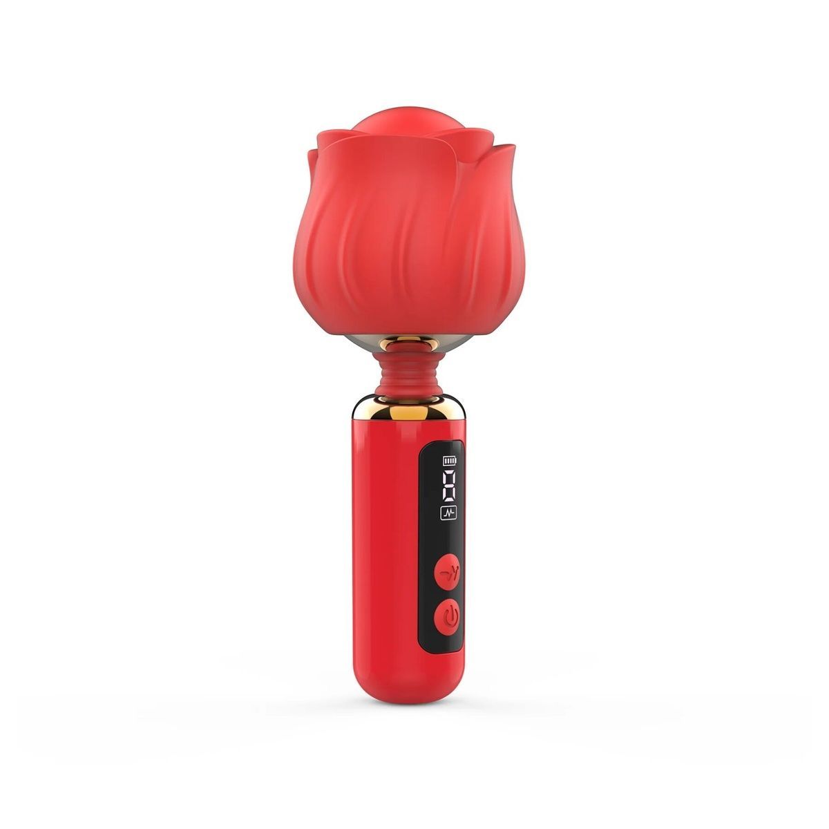 Вибромассажер Loviss Rose Mini Massage Wand Vibrator, головка в виде розы, 9 режимов