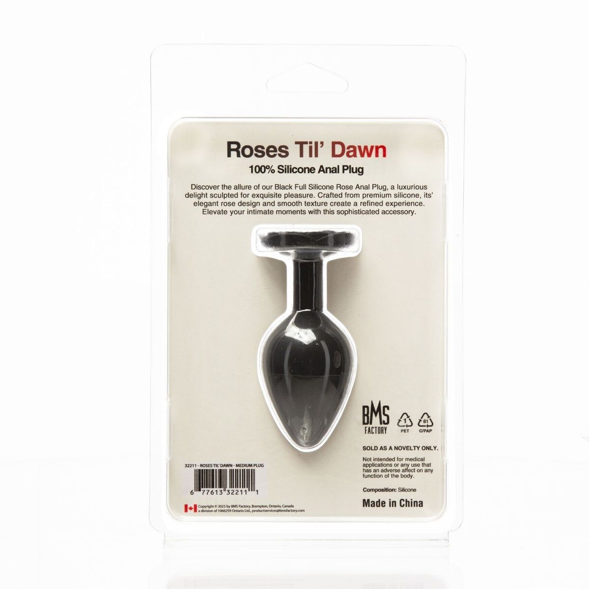 Анальная пробка BMS Roses Til&rsquo; Dawn Silicone Anal Plug Medium