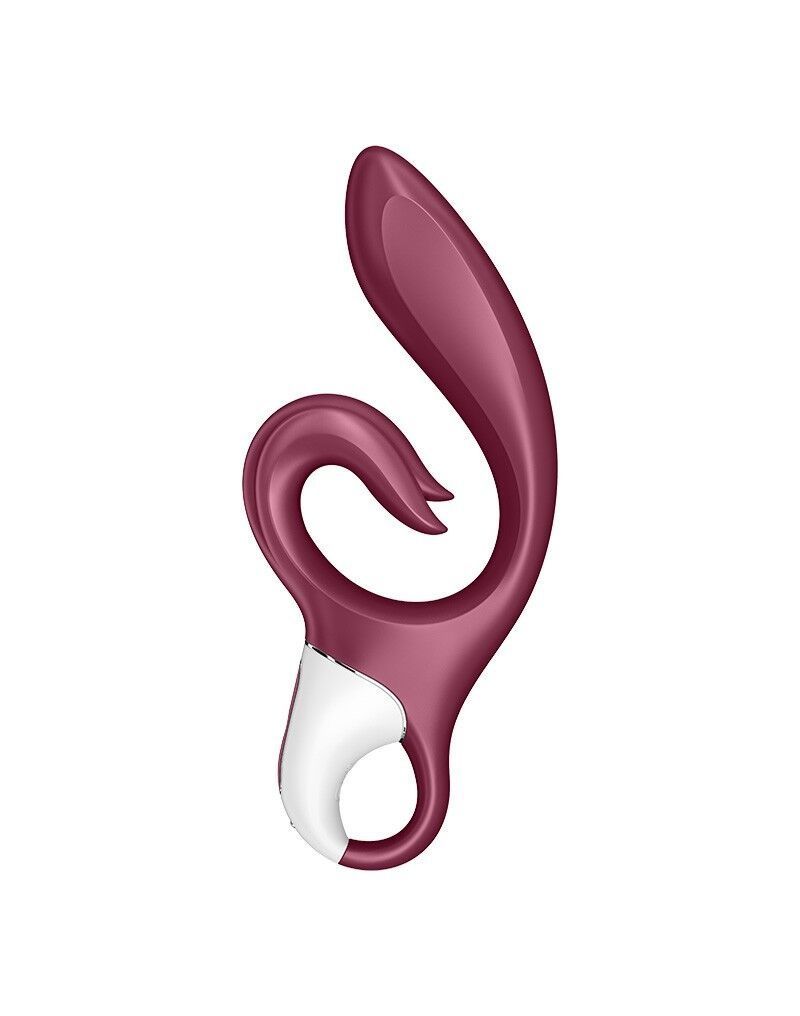 Вибратор-кролик Satisfyer Love Me Red, гибкий, отросток с тройным кончиком