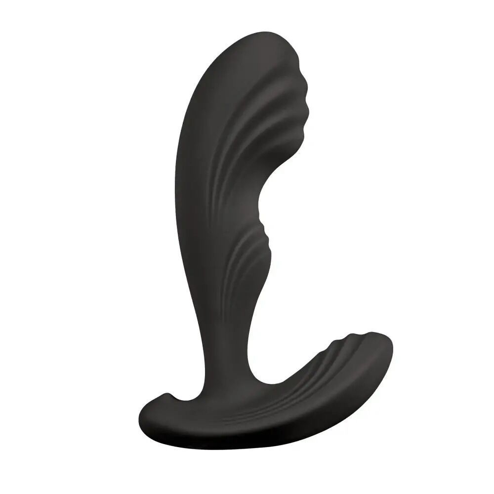 Вибромассажер простаты S Pleasures Premium Cozy, черный, с рельефной головкой, 10 режимов