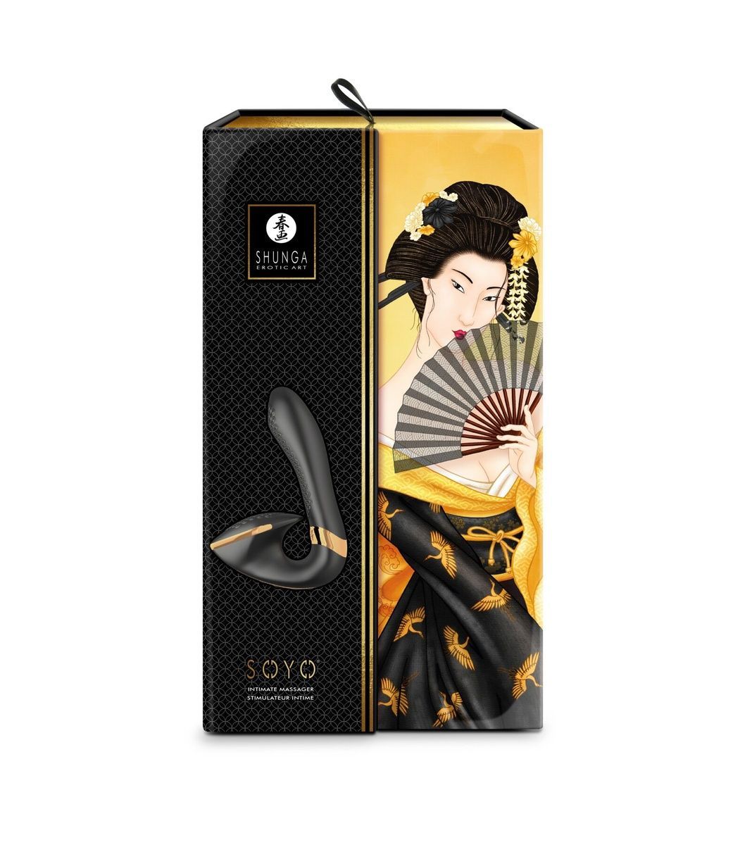 Вагинально-клиторальный вибратор Shunga Soyo Black