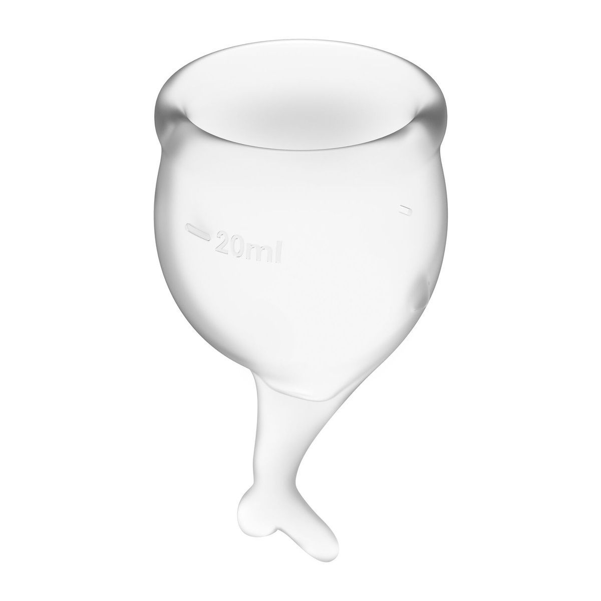 Менструальные чаши Satisfyer Feel Secure Transparent &ndash; ​​набор 15 мл и 20 мл + мешочек