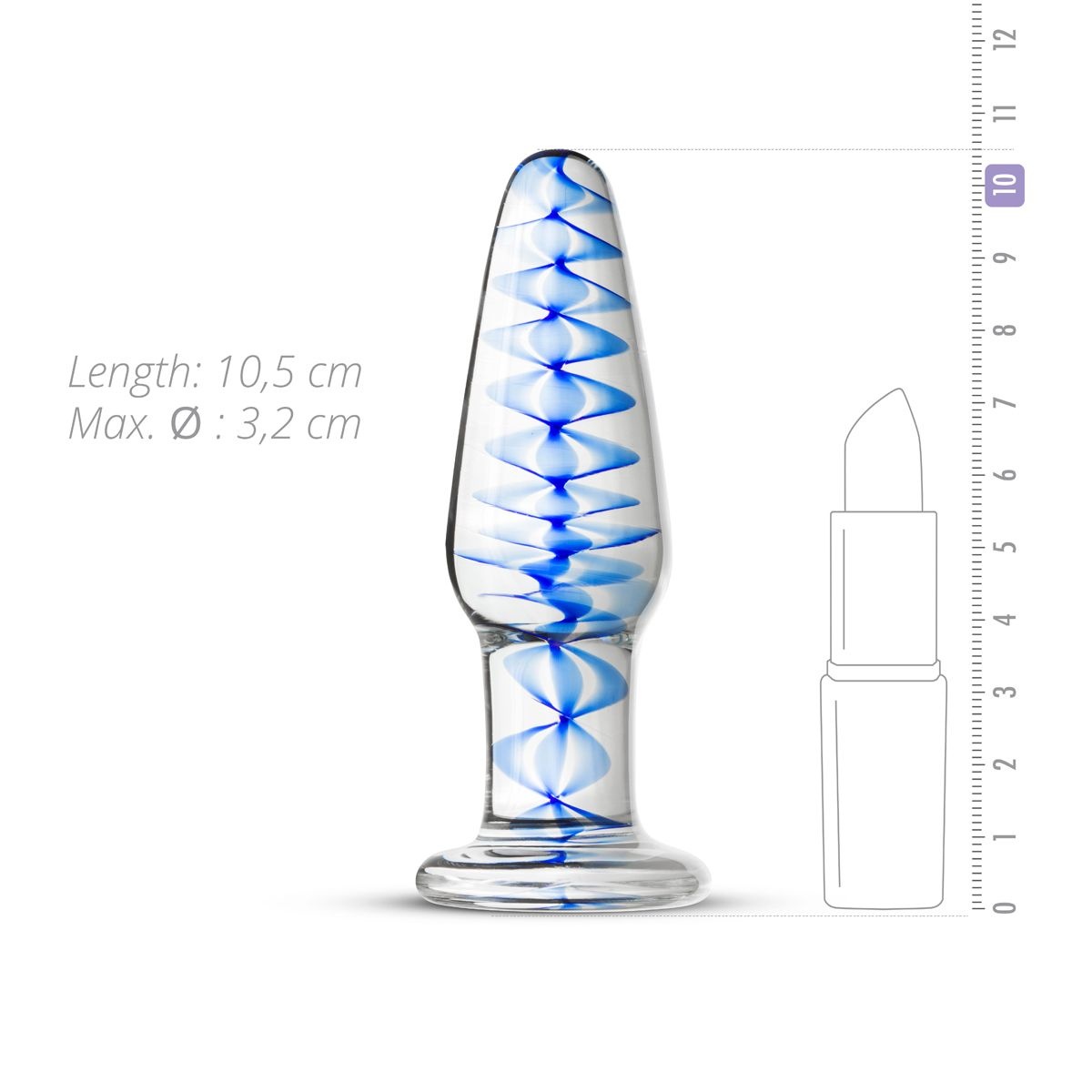 Скляна анальна пробка Gildo Glass Buttplug No. 23