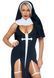 Костюм монашки-грешницы Leg Avenue Sultry Sinner, платье, головной убор, воротник, S