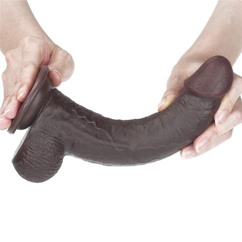 Фалоімітатор LoveToy Sliding-Skin Dual Layer Dong 9" Black