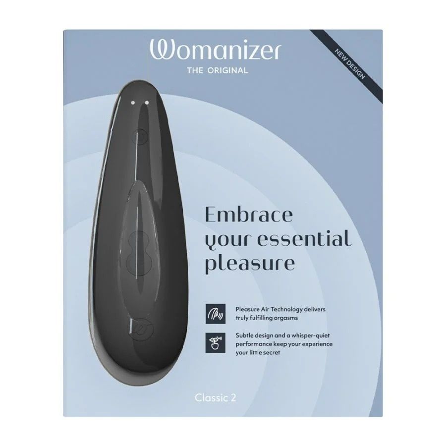 Вакуумный клиторальный стимулятор Womanizer Classic 2 - Black, 10 режимов, функция Afterglow
