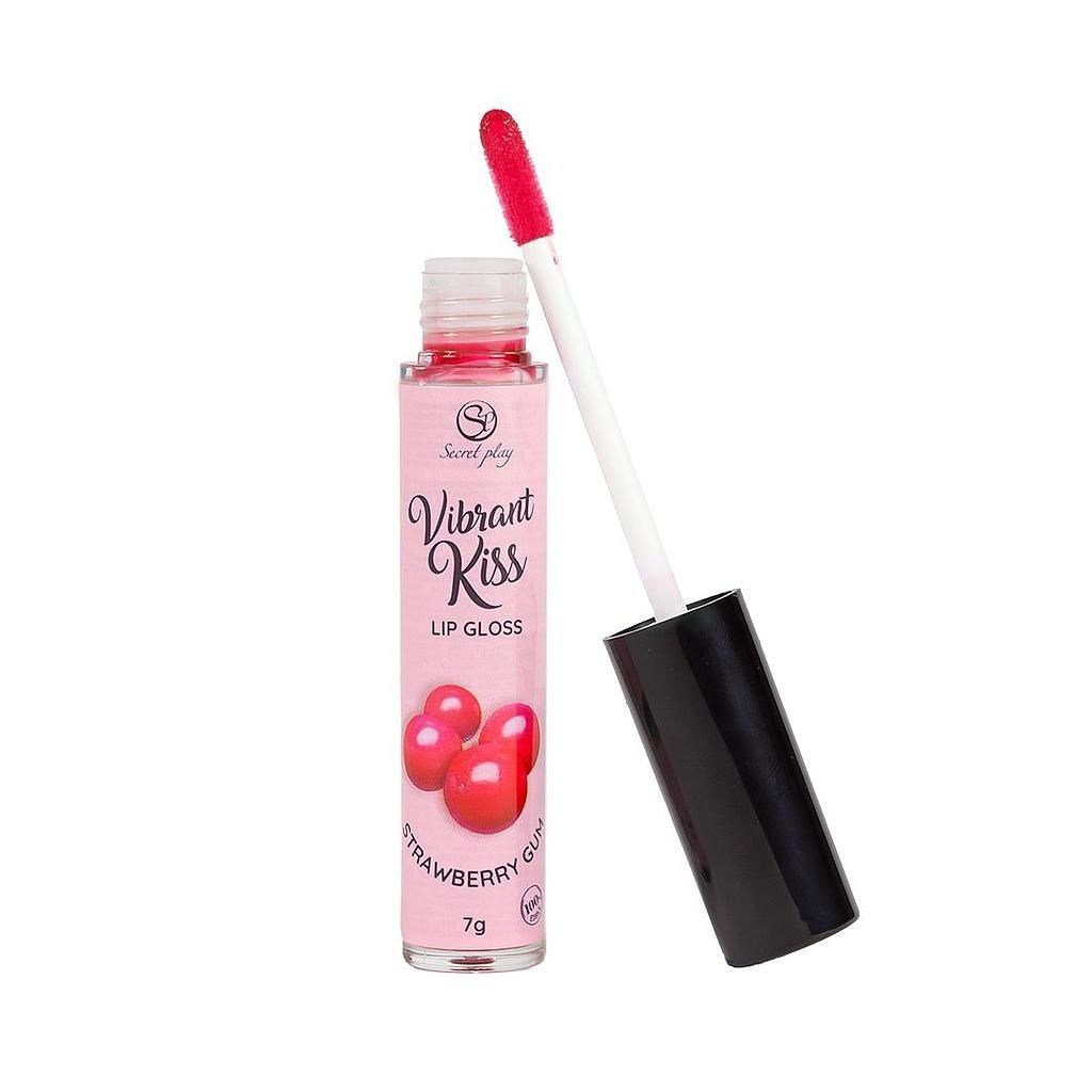 Блиск для губ з ефектом вібрації Secret Play Strawberry Gum Lip Gloss Vibrant Kiss