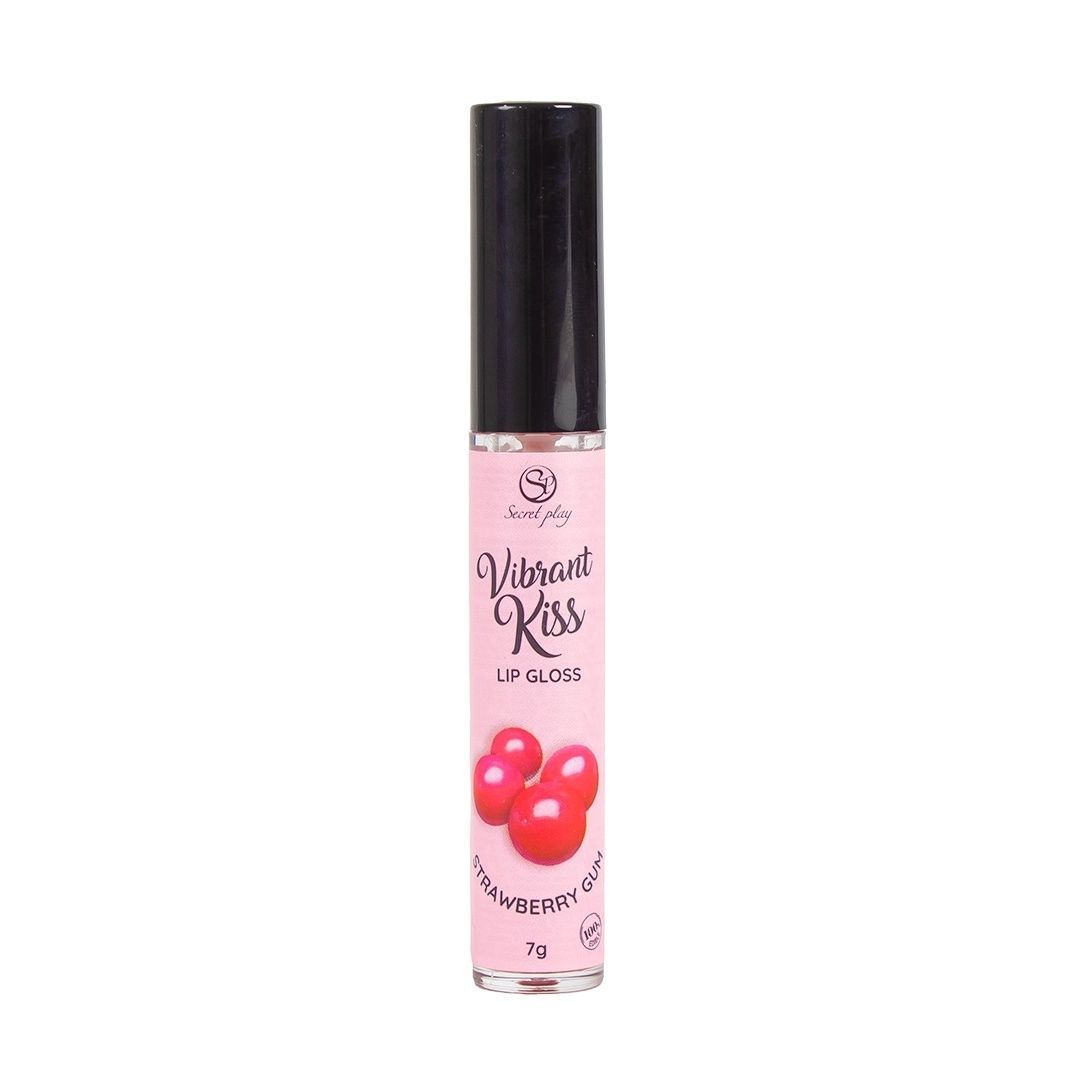Блиск для губ з ефектом вібрації Secret Play Strawberry Gum Lip Gloss Vibrant Kiss