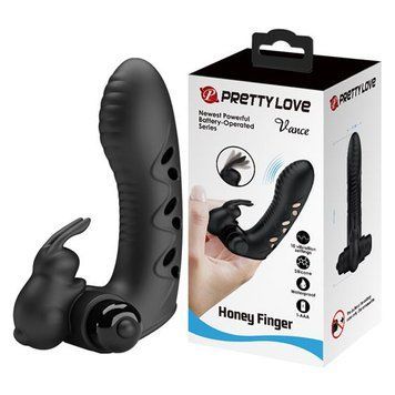 Вибратор на палец Pretty Love Vance Honey Finger Vibrator Black