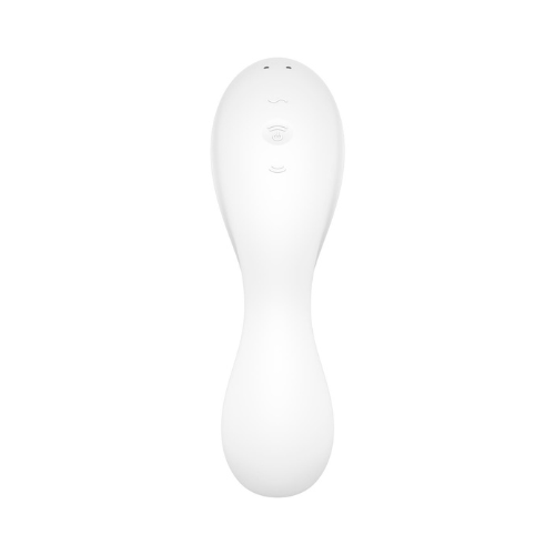 Вакуумный смарт-стимулятор с вибрацией Satisfyer Curvy Trinity 5 (White), управление со смартфона