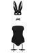 Эротический костюм кролика Obsessive Bunny costume L/XL, black, боди, чокер, гартеры, чулки, маска
