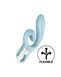Вибратор-кролик Satisfyer Love Me Blue, гибкий, отросток с тройным кончиком