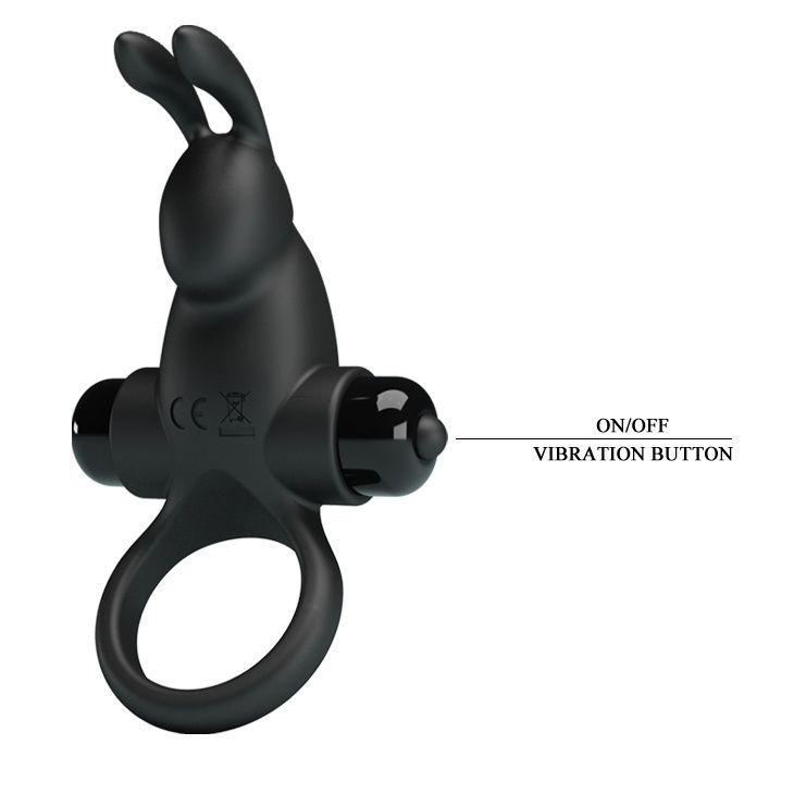 Ерекційне кільце з вібрацією Pretty Love Vibrant Penis Ring I Black