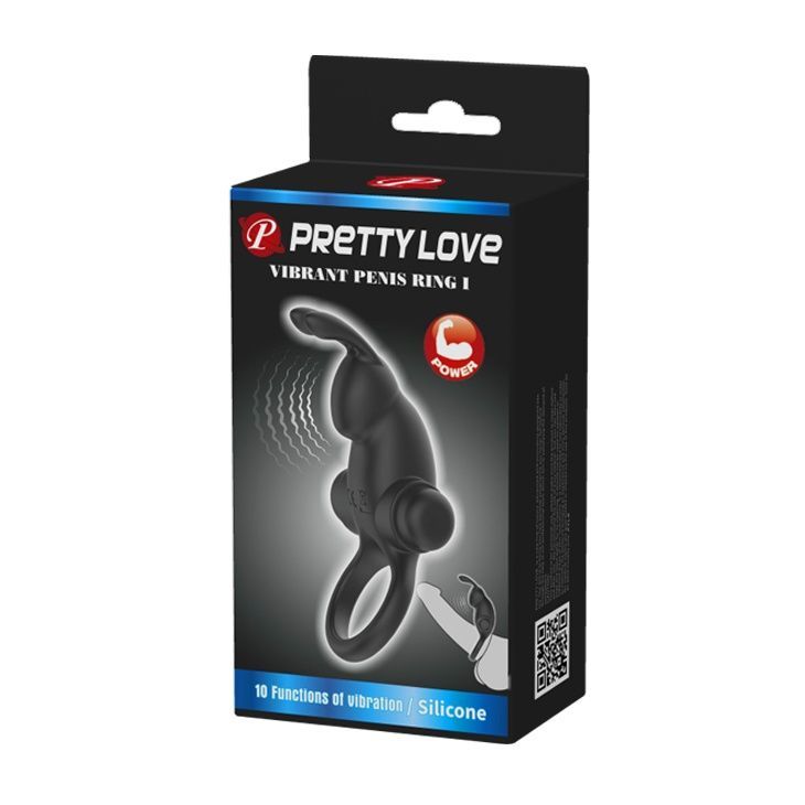 Ерекційне кільце з вібрацією Pretty Love Vibrant Penis Ring I Black